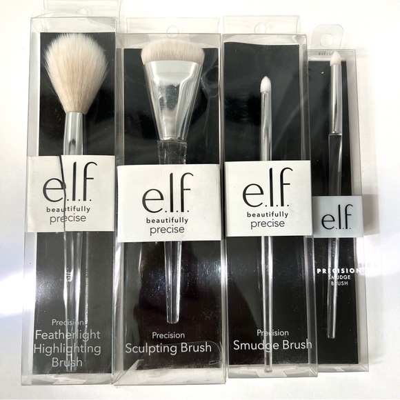 New ELF Precision Makeup Brush Bundle (set of 4) - Picture 1 of 6
